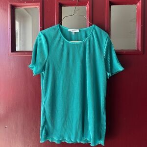Ro & De Vibrant Teal Short Sleeve Top